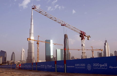 Construction work in progress for city walk at Al Safa Street Dubai. Real estate is one of the
factors that is responsible for the positive economic outlook for the Emirates.