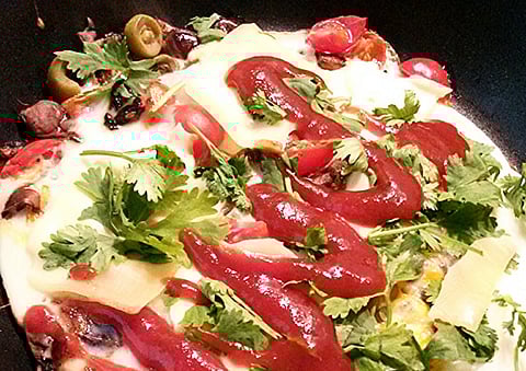 Ramadan recipe: Omelette with date and coriander