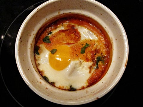 Ramadan recipe: Noura’s baked eggs with tomato