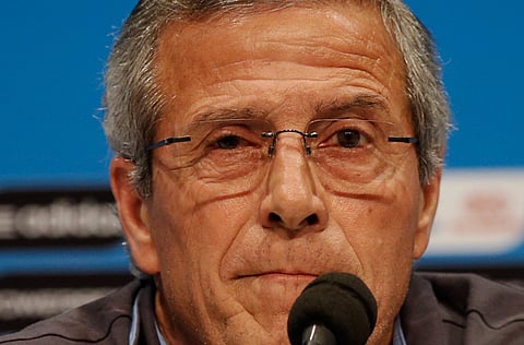 Uruguay's head coach Oscar Tabarez