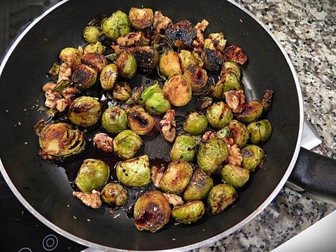 Ramadan recipe: Roasted brussels sprouts with walnuts