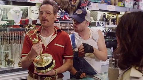 Bryan Cranston and Aaron Paul re-team for pre-Emmy video