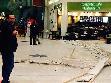 Ceiling chunk collapses in Doha mall