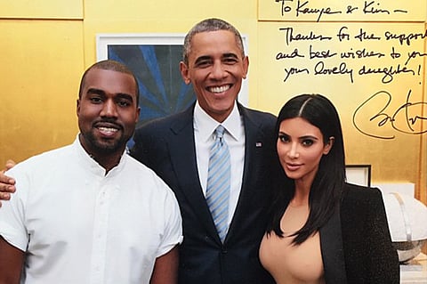 Kimye hang out with Barack Obama