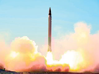 A ballistic missile is a rocket-propelled weapon that is guided during its initial ascent but then follows a free-fall trajectory for most of its flight.