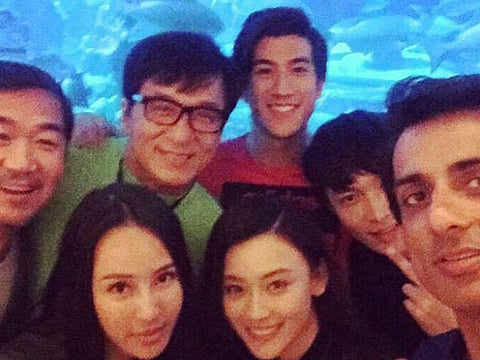 Jackie Chan movie filming on Shaikh Zayed Road