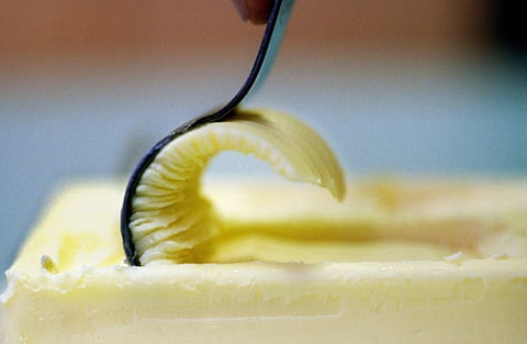 Rather than swap out butter for its heart-healthier alternative from time to time,  the answer has instead been to elbow it out almost completely