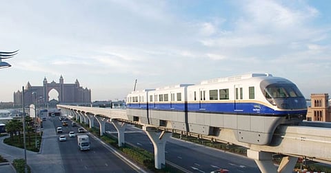 The monorail system at the Palm Jumeirah.