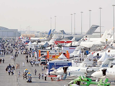 Aircraft on display at Dubai Airshow. Over the next two decades, as the region’s population and tourism numbers spike, new aircraft orders would be worth as much as $725 billion (Dh2.66 trillion), according to a new Boeing estimate.