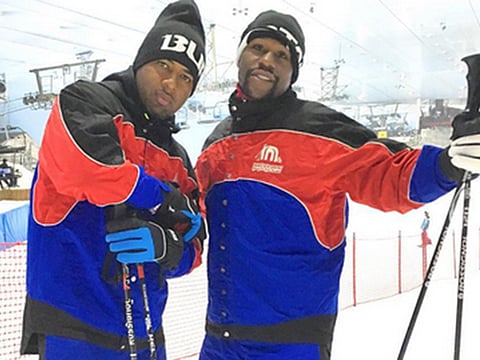 Floyd Mayweather hits the slopes at Ski Dubai