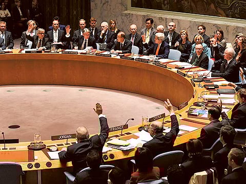 File photo: A Security Council meeting in progress at the United Nations