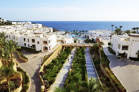 Buildings of the luxury hotel, Sharm el Sheikh, Egypt