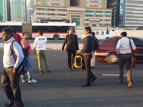 No pedestrian crossing, people risking death