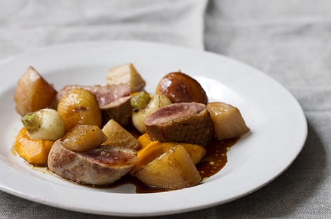 Roast duck breast by Jason Atherton