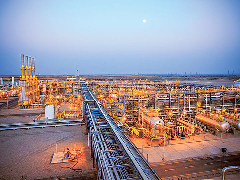 The processing facility of West Qurna 2 oil field in Iraq which is managed by Lukoil Overseas.