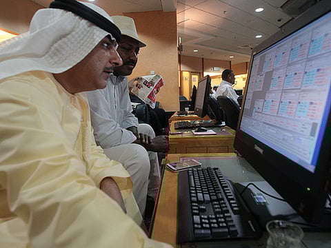 Abu Dhabi and Dubai stocks eked out hefty gains on the first day of the new week, extending their recent rally triggered by a host of upbeat first-quarter results.