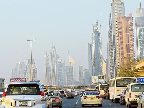 Peak-hour traffic in Dubai. Two accidents on two separate roads in Dubai slowed down rush-hour traffic on Sunday morning. Picture for illustrative purposes only. 