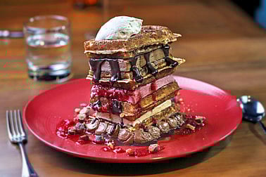 Check out this crazy waffle in Dubai