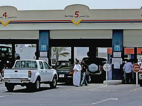 A Tasjeel vehicle testing centre. 