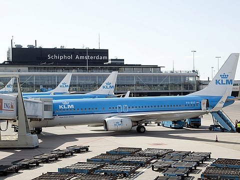 File photo: KLM aircraft on the runway at Schiphol airport in Amsterdam