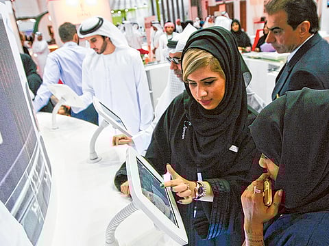 Jobseekers at a the recent Careers UAE exhibition at the Dubai World Trade Centre.