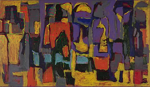 Asaad Arabi’s colourful, expressionistic paintings