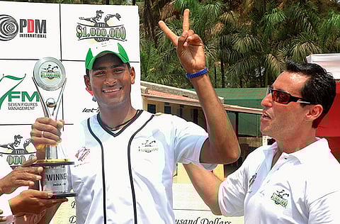 Rinku Singh won the Million Dollar Arm trophy after pitching over 136kmph.