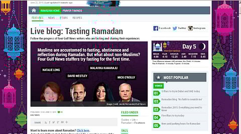 Gulf News readers welcome newspaper’s Ramadan blog