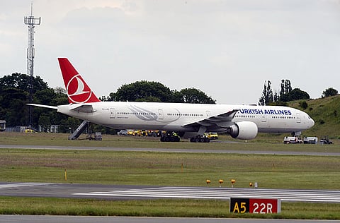 File photo: A Turkish Airlines plane is seen in Copenhagen Airport, Denmark.