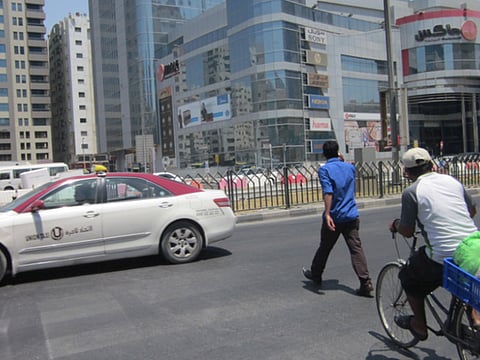 Lack of pedestrian crossings in Sharjah