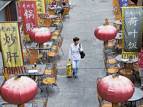 A shopping district of Beijing, China.  China’s economy risks slowing faster than investors realize as President Xi Jinping’s push to cut its reliance on real estate and regulate sectors from education to technology combine with a power shortage and the pandemic.