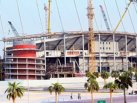 The Khalifa International Stadium in Doha, Qatar. 