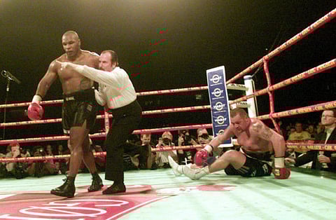 October 13, 2001: Tyson stops Nielsen by a technical knock out