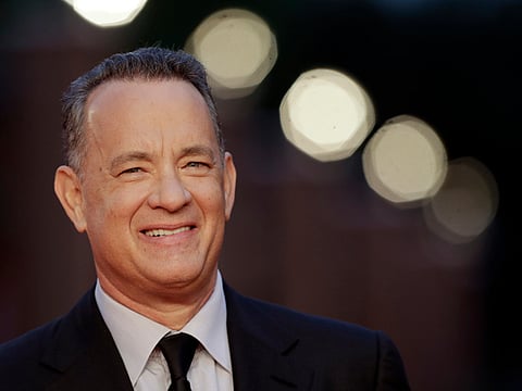 Actor Tom Hanks arrives to receive a lifetime achievement at the Rome Film Festival.