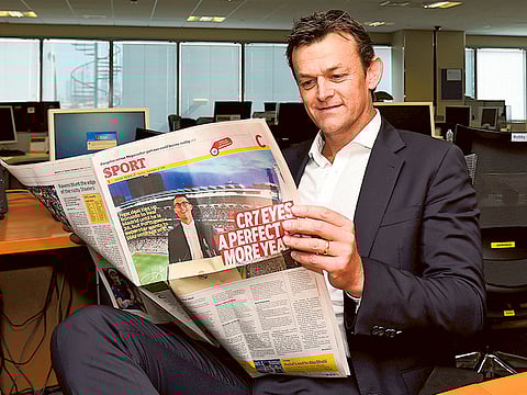 Adam Gilchrist during his visit to Gulf News office in Dubai few years back.