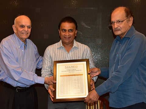 Legendary batsman Gavaskar completes another 50