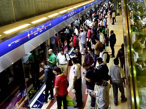 At a Red Line metro station. For illustrative purposes only.