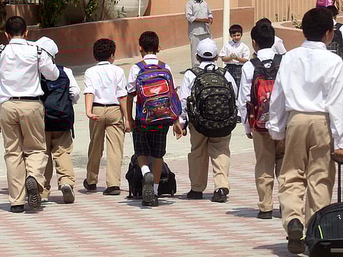 File photo of students heading to school, for illustrative purposes only