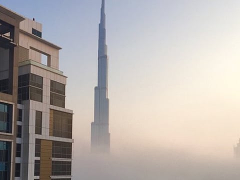 A misty morning in Dubai. Dubai air quality improves by 17.7 per cent. 
