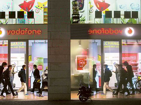 A Vodafone store operated in Berlin, Germany.  