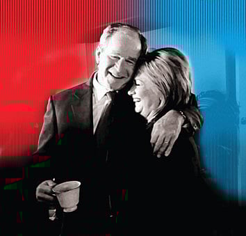 Nothing wrong in Hillary hugging Bush