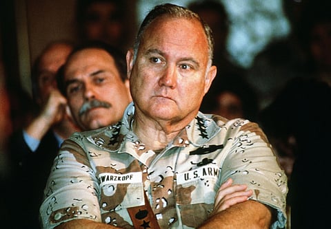 March 27, 1991: Schwarzkopf caught in storm after Gulf War