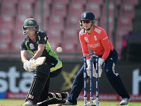 Australia’s Meg Lanning in action against England during the ICC World T20 women’s semi-final match at Feroz Shah Kotla stadium in New Delhi in 2016.