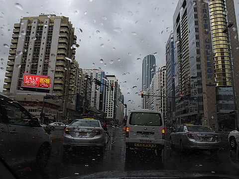 File pic of rain in Abu Dhabi