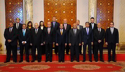 For illustrative purposes only. This is a file picture of Egypt's cabinet line up in 2016.