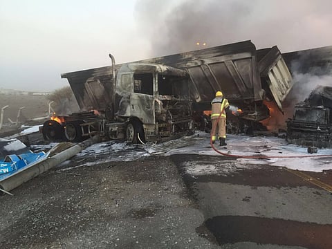 Driver killed in two-truck collision in Sharjah