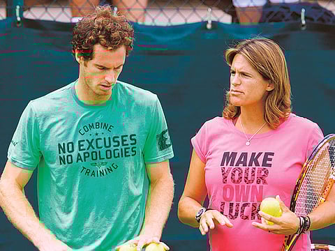 Andy Murray (left) was often criticised for hiring Amelie Mauresmo as his coach for two years between 2014 and 2016.  