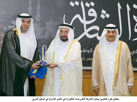 Sultan honours winners of best PhD thesis in the Arab World