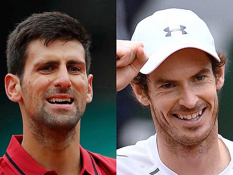 World No.1 Novak Djokovic (left) and Andy Murray have joined the likes of Roger Federer in throwing volley challenges to each other on Twitter. 