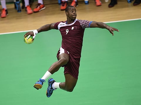Qatar's handball national team left back Rafael Capote in action. Qatar’s national team arrived Thursday in Egypt to participate in the 2021 World Men’s Handball Championship.